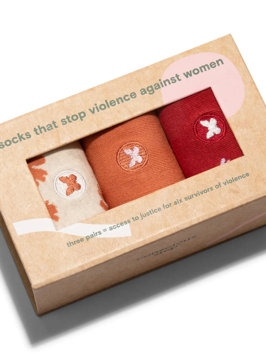 Socks that Stop Violence Against Women - Boxed Set - Tall Length